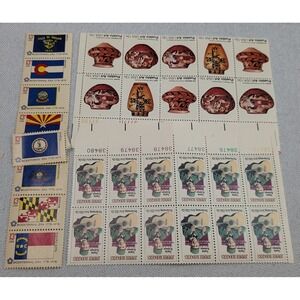 USPS Postage Lot Vintage 13 Cent Bicentennial Flags Pueblo Art Jimmie Rodgers